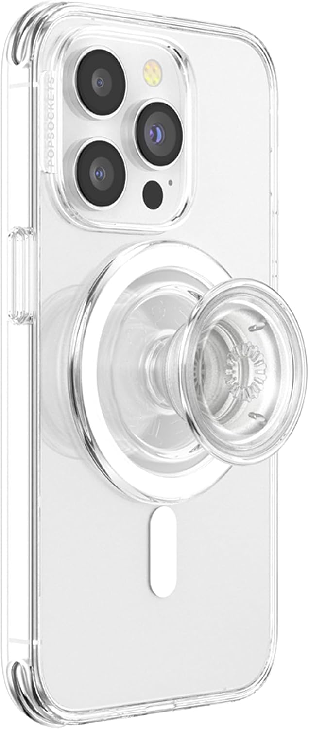 Thumbnail 1 de PopSockets 806827 PopGrip MagSafe スマホグリップ＆スタンド クリア・アダプターリング付き
