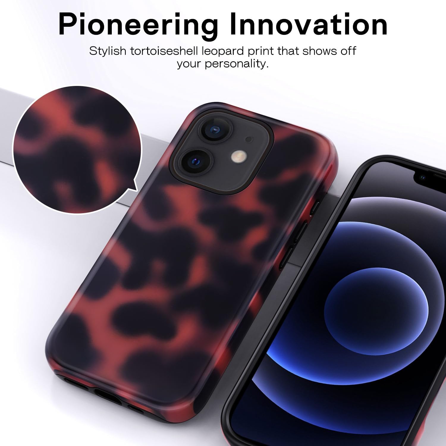 Thumbnail 2 de XTCASE Coque pour iPhone 12/12 Pro, Leopard Motif Imprimé – TPU et PC, Anti-rayures, Antichoc