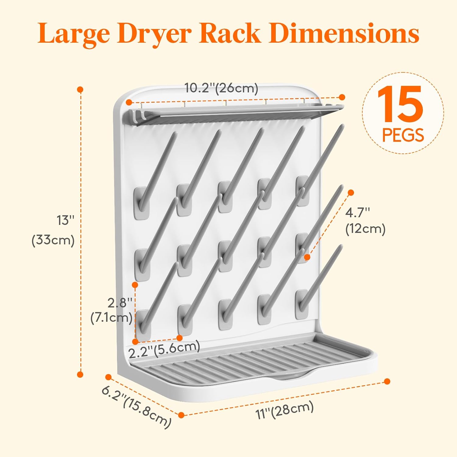Detalle 2 de Lifewit Baby Bottle Drying Rack, 15 Pegs