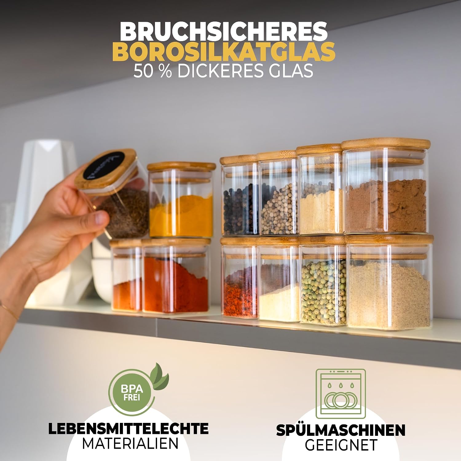 Thumbnail 5 de CLIDOR Gewürzgläser Set, 12 x 160 ml