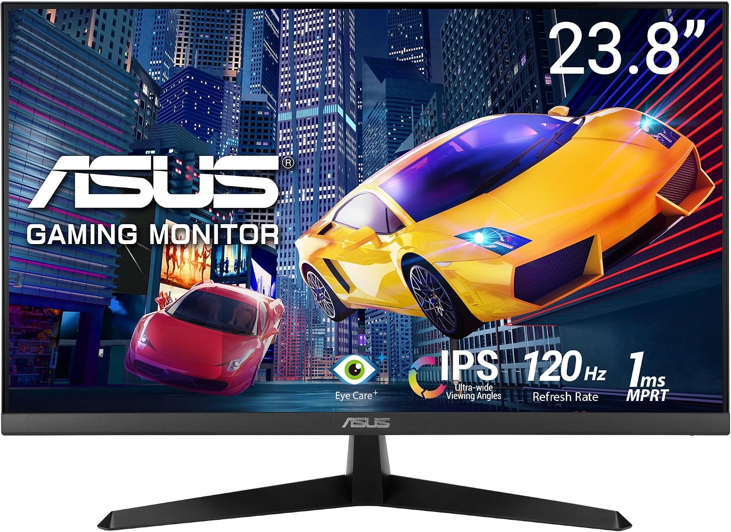 ASUS Moniteur de Jeu VY249HGR Eye Care – 23,8 pouces IPS, 120 Hz OC, Full HD