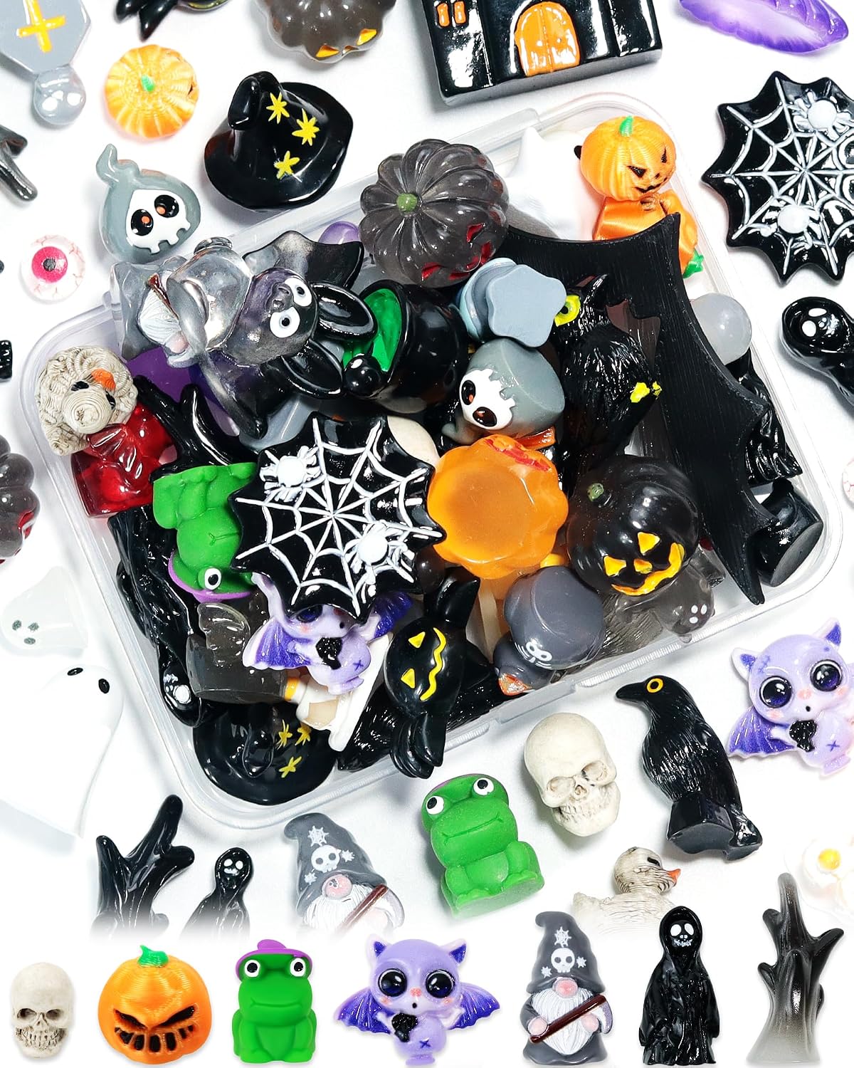 Detalle de FIVEIZERO Halloween Mini Figurines, 50-Piece Set
