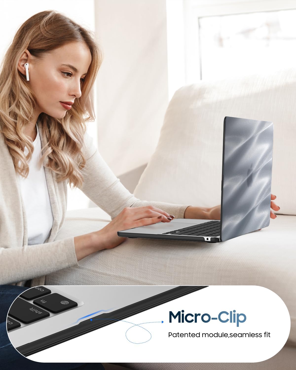 Thumbnail 3 de Fintie Snap-Hartschalenhülle für MacBook Air 13,6 Zoll (M5–M2, 2026–2022) A3449/A3240/A3113/A2681