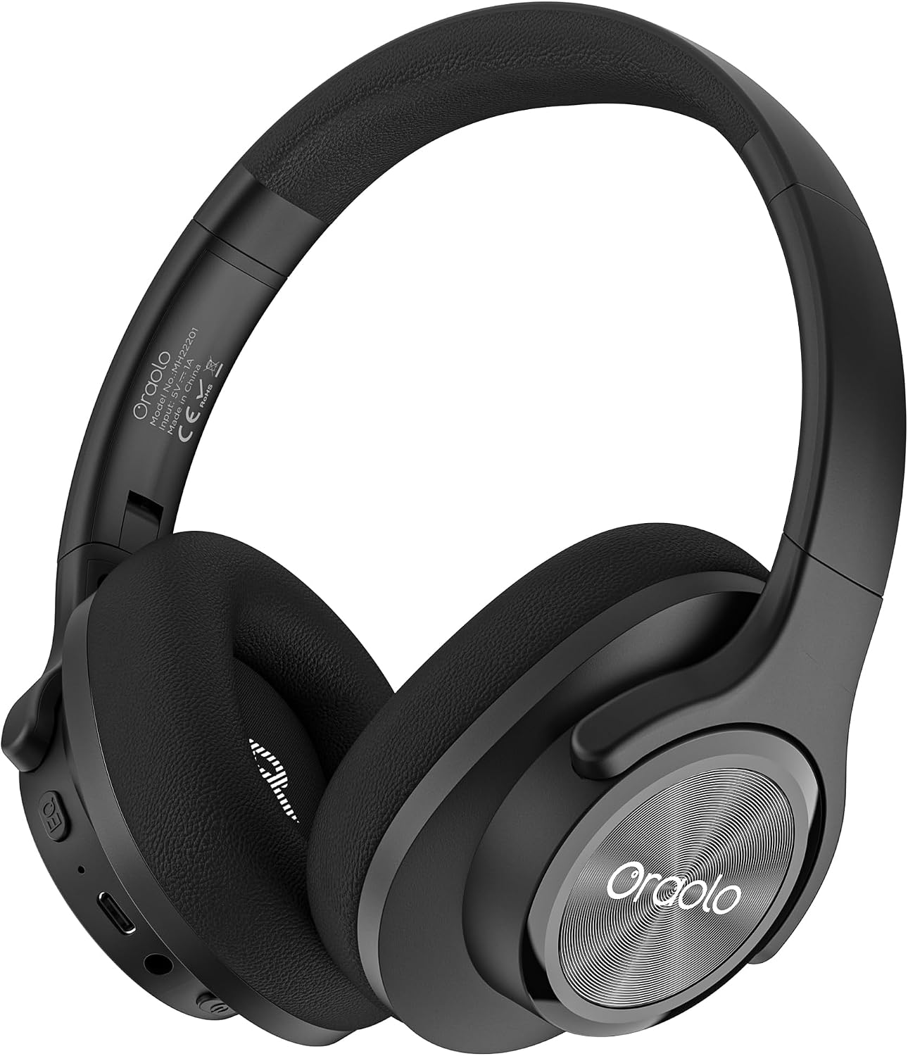 Detalle de oraolo Bluetooth Headphones: Wireless Over-Ear, 60-Hour Battery, Foldable Comfort