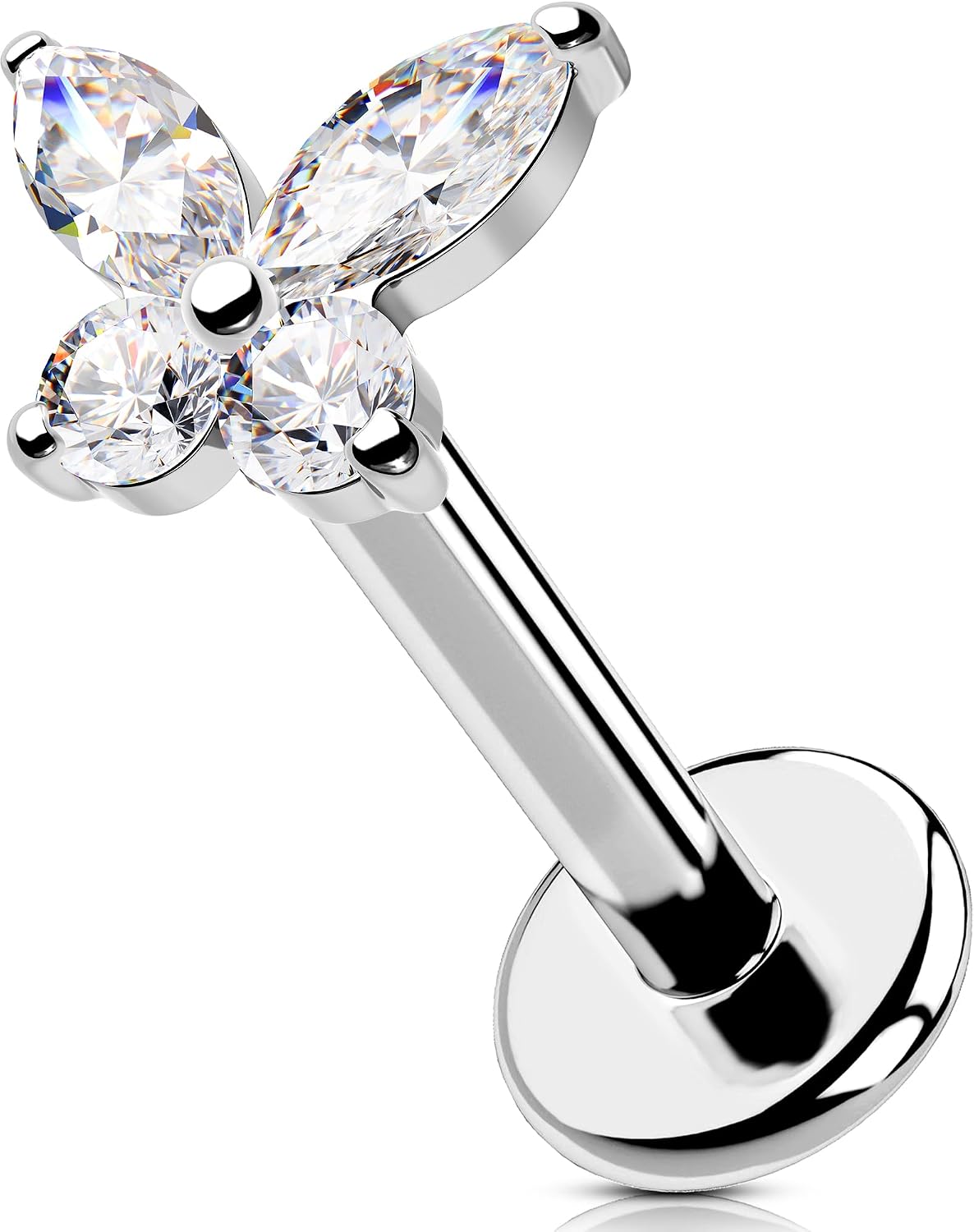 Thumbnail 6 de OUFER Labret 16G Acier 316L Papillon CZ 6/8/10/12mm