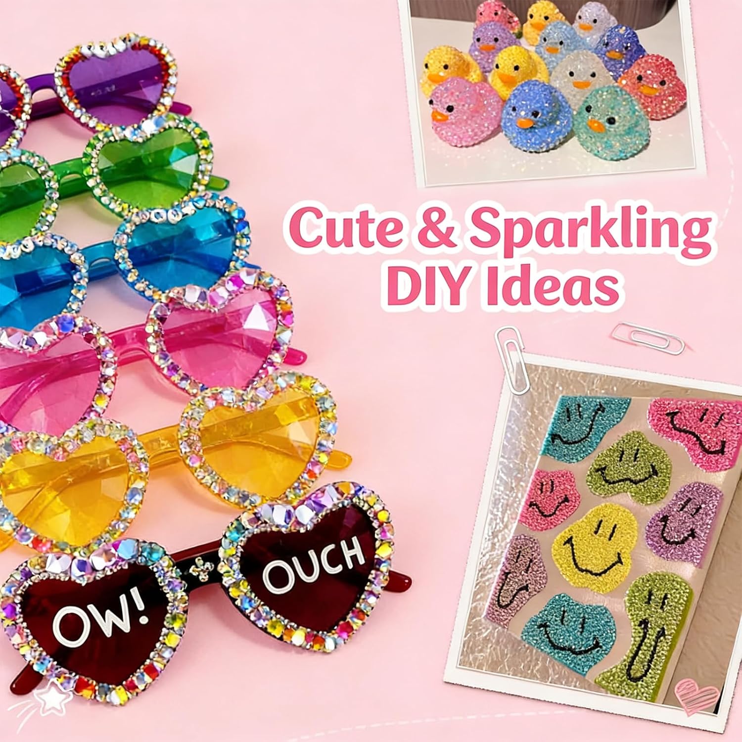 Detalle de Kilibili 40 Colors Resin Jelly Rhinestones (3mm) – 40,000 PCS Complete Bedazzling Kit