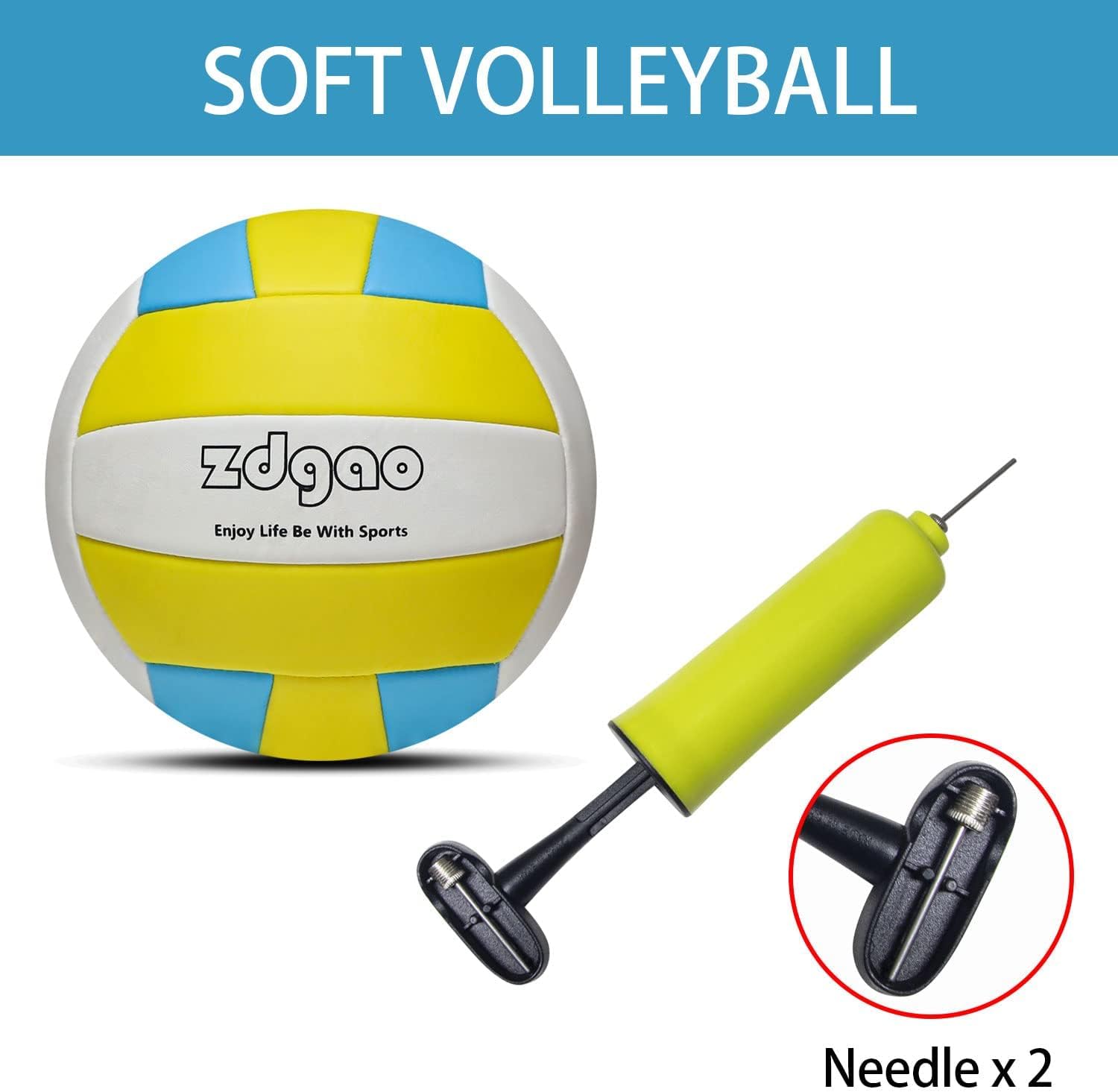 Detalle 2 de Zdgao 32-Foot Outdoor Volleyball Net Set with 1.6-Inch Metal Poles