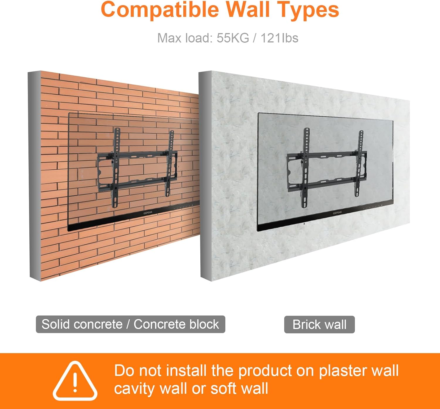 Thumbnail 4 de GRIFEMA GB1007-4 TV-Wandhalterung für 26–65 Zoll, neigbar bis 55 kg, max. VESA 400 x 400