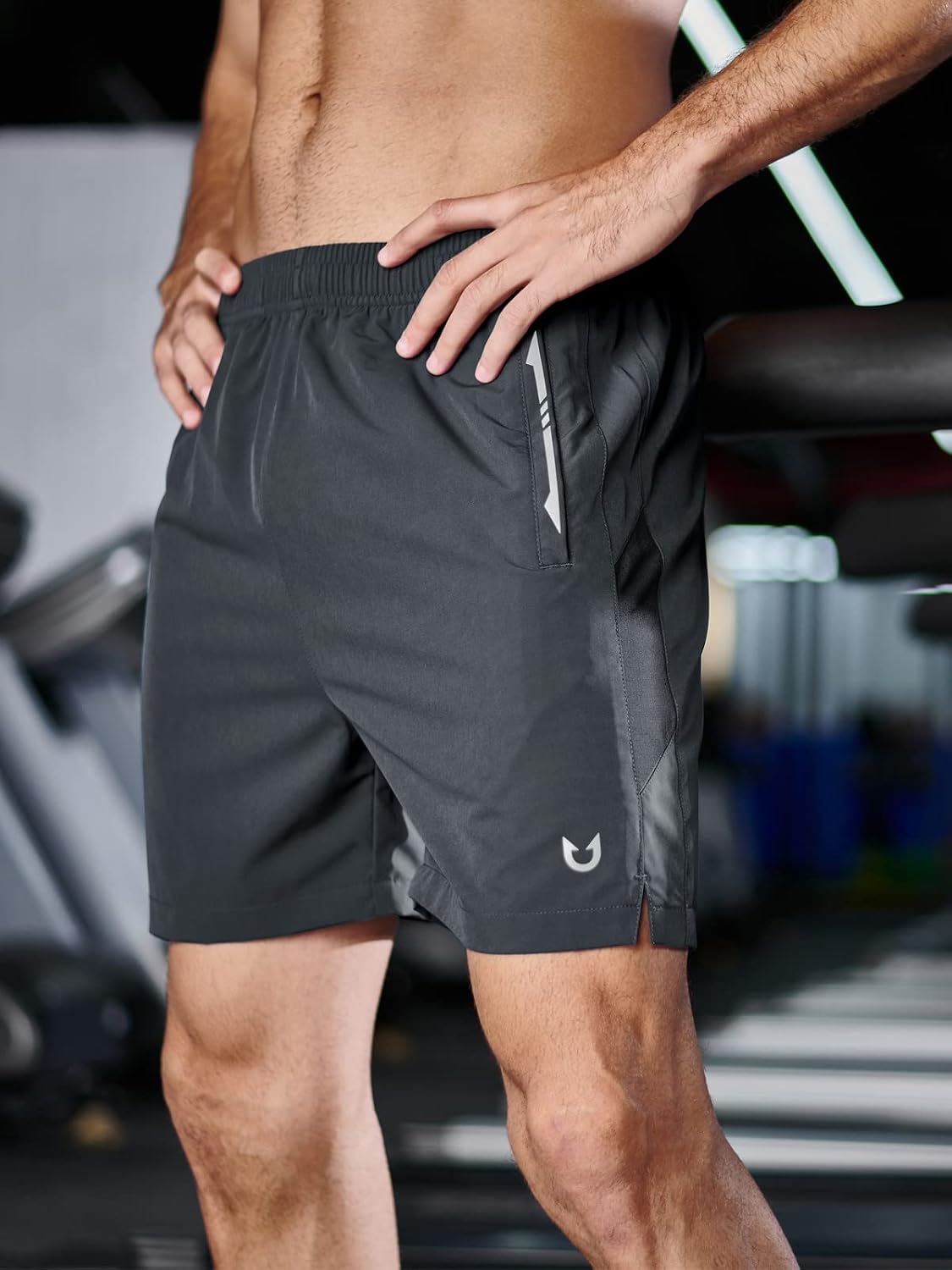 Detalle de NORTHYARD Men's 5"/7"/9" Running Athletic Shorts — Lightweight, Quick-Dry with 3 ZIP Pockets
