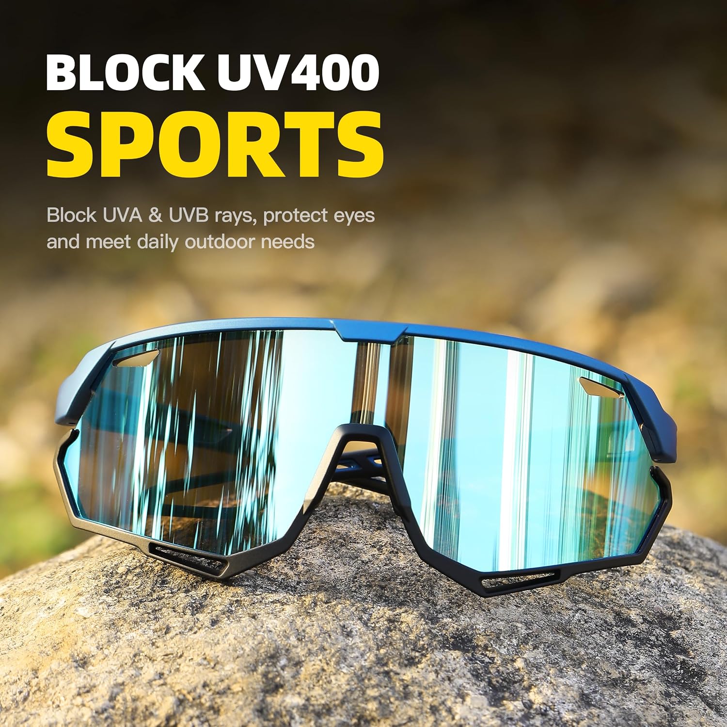 Thumbnail 2 de SINSPORT eyewear Occhiali sportivi da sole con protezione UV400 per ciclismo, corsa e guida