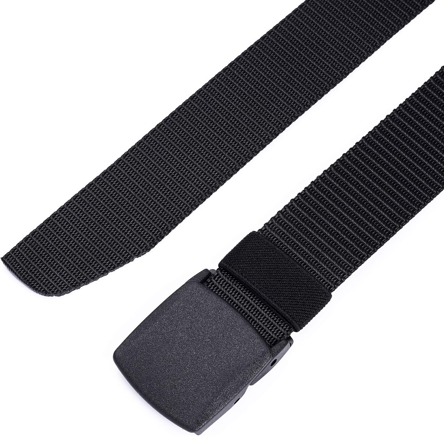 Detalle de Mile High Life Nylon-Webgürtel – Outdoor, verstellbar bis 1,32 m, 3,8 cm breit, Kunststoffschnalle