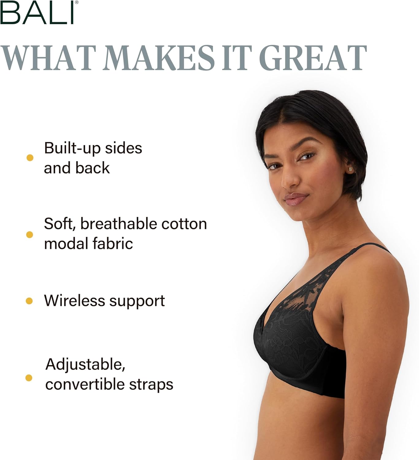 Thumbnail 1 de Bali Women's Breathe Modal T-Shirt Bra, Full-Coverage 34B