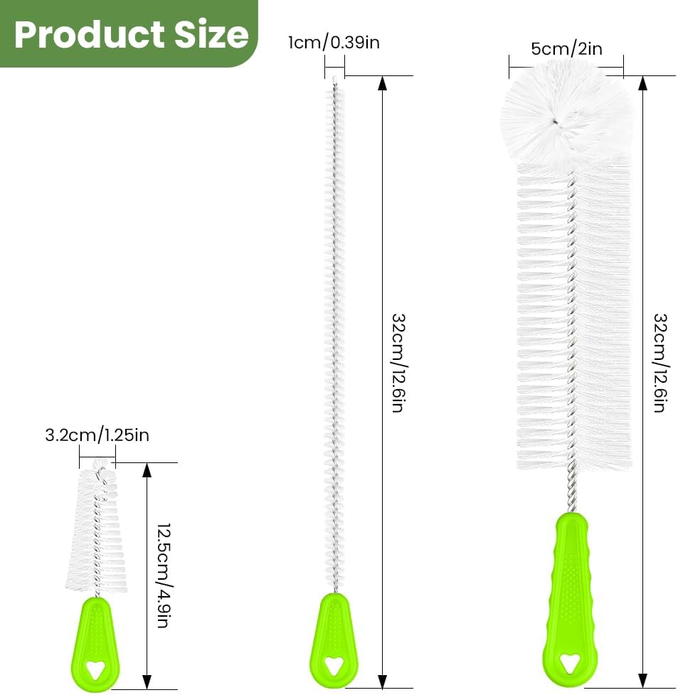 Detalle 2 de Vicloon 3Pcs Set spazzole per biberon 32 cm