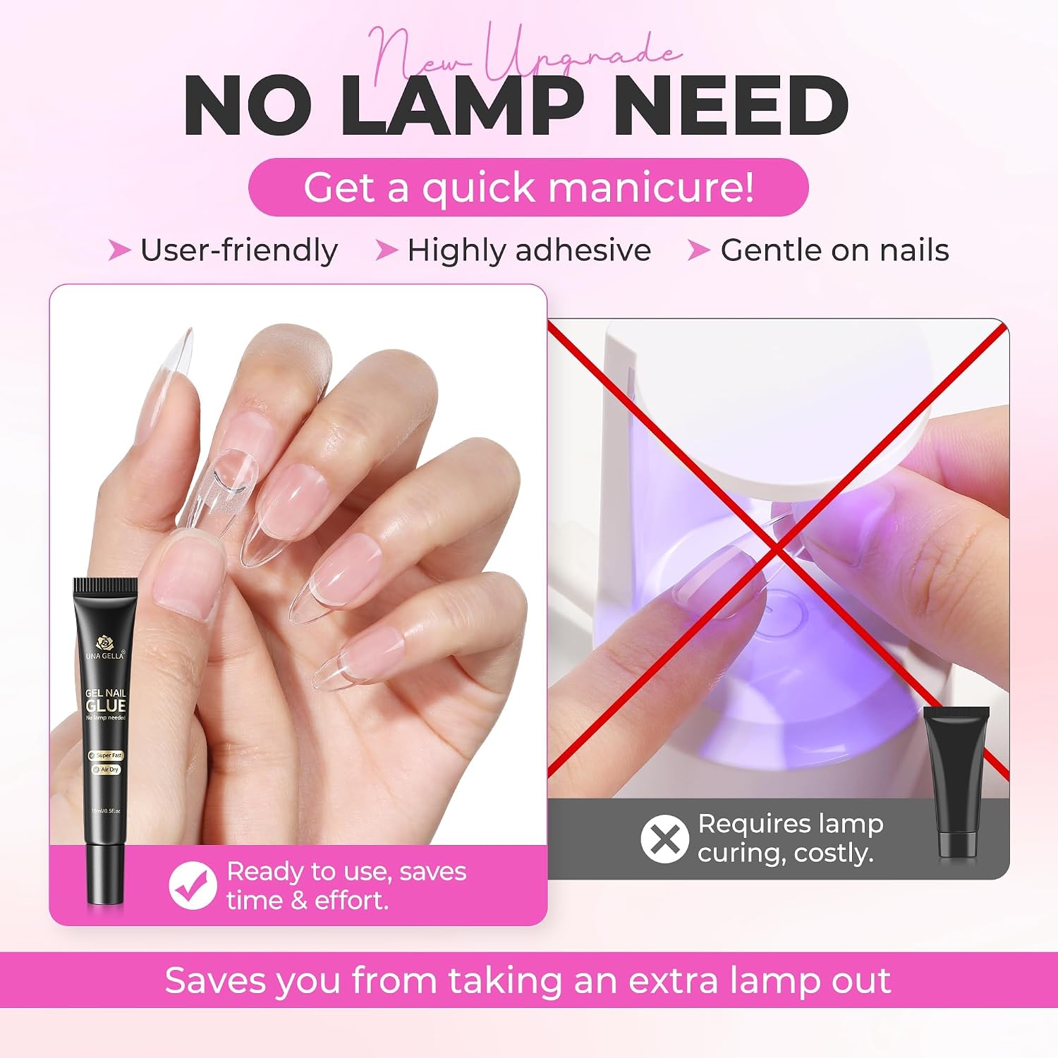 Thumbnail 1 de UNA GELLA Nagelkleber ohne UV, 15 ml