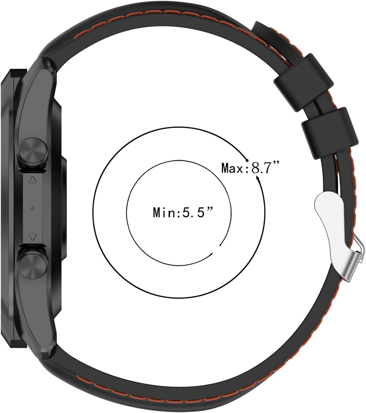 Detalle de Disscool Replacement Band for Ticwatch Pro 3 / Pro 3 LTE (22mm, Black)