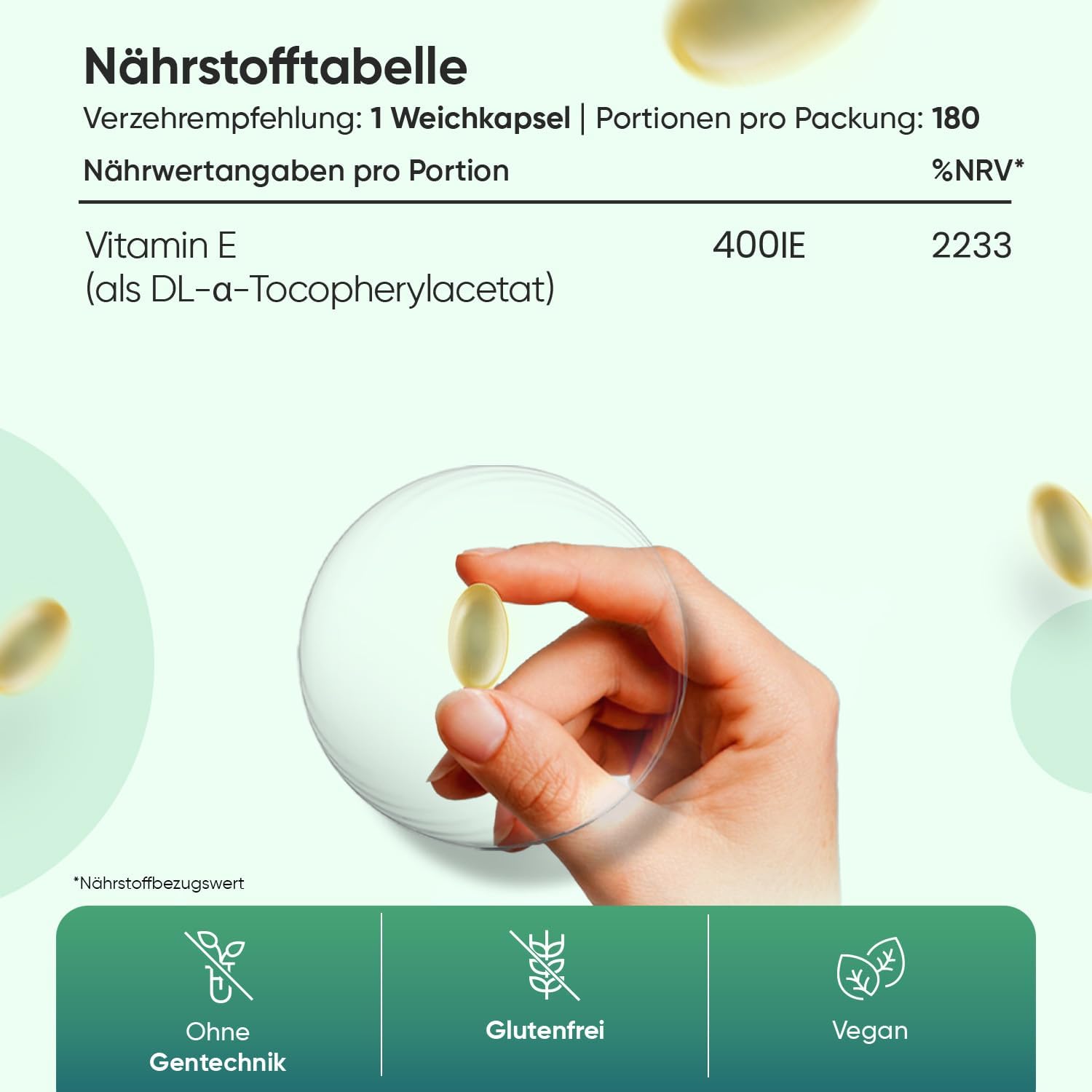 Thumbnail 2 de WeightWorld Vitamin E 400 IE 180 Kapseln 💊