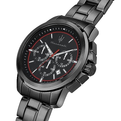 Detalle de Maserati Orologio Uomo Successo Limited Edition, Cronografo in acciaio con cinturino integrato