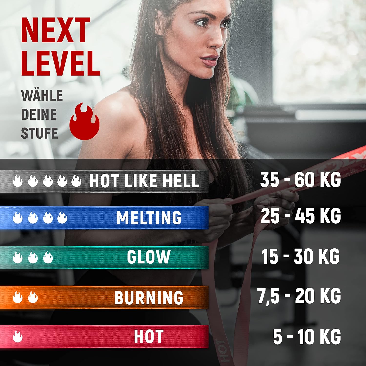 Thumbnail 1 de NEOLYMP Fitnessbänder – Widerstandsbänder-Set inkl. E-Book für Ganzkörpertraining