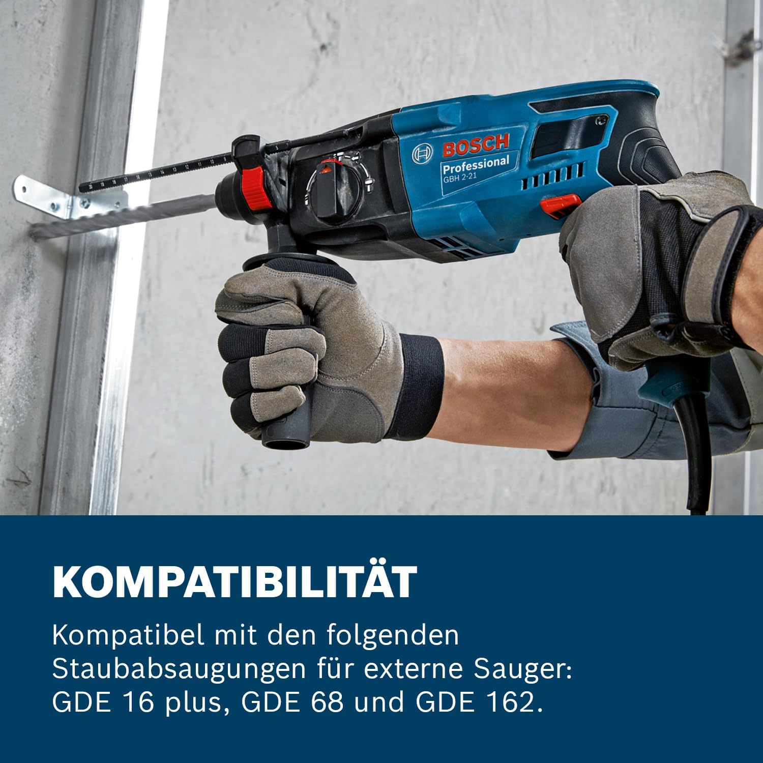 Thumbnail 5 de Bosch Professional Bohrhammer GBH 2-21 (SDS-plus) – 720 W, 2,0 J, inkl. Zusatzhandgriff und Handwerkoffer