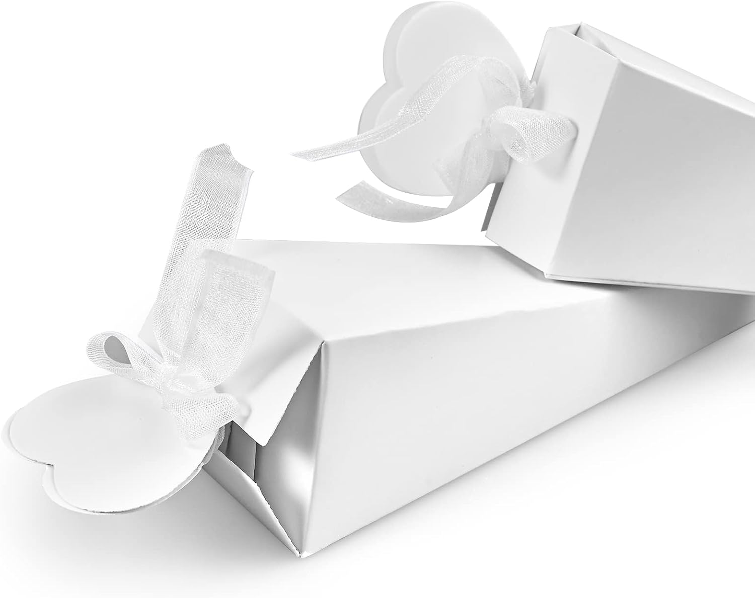 Detalle de Portariso/fetticonfetti faburo 120 pezzi con nastrini e cono bianco a rilievo per matrimonio, battesimo e comunione