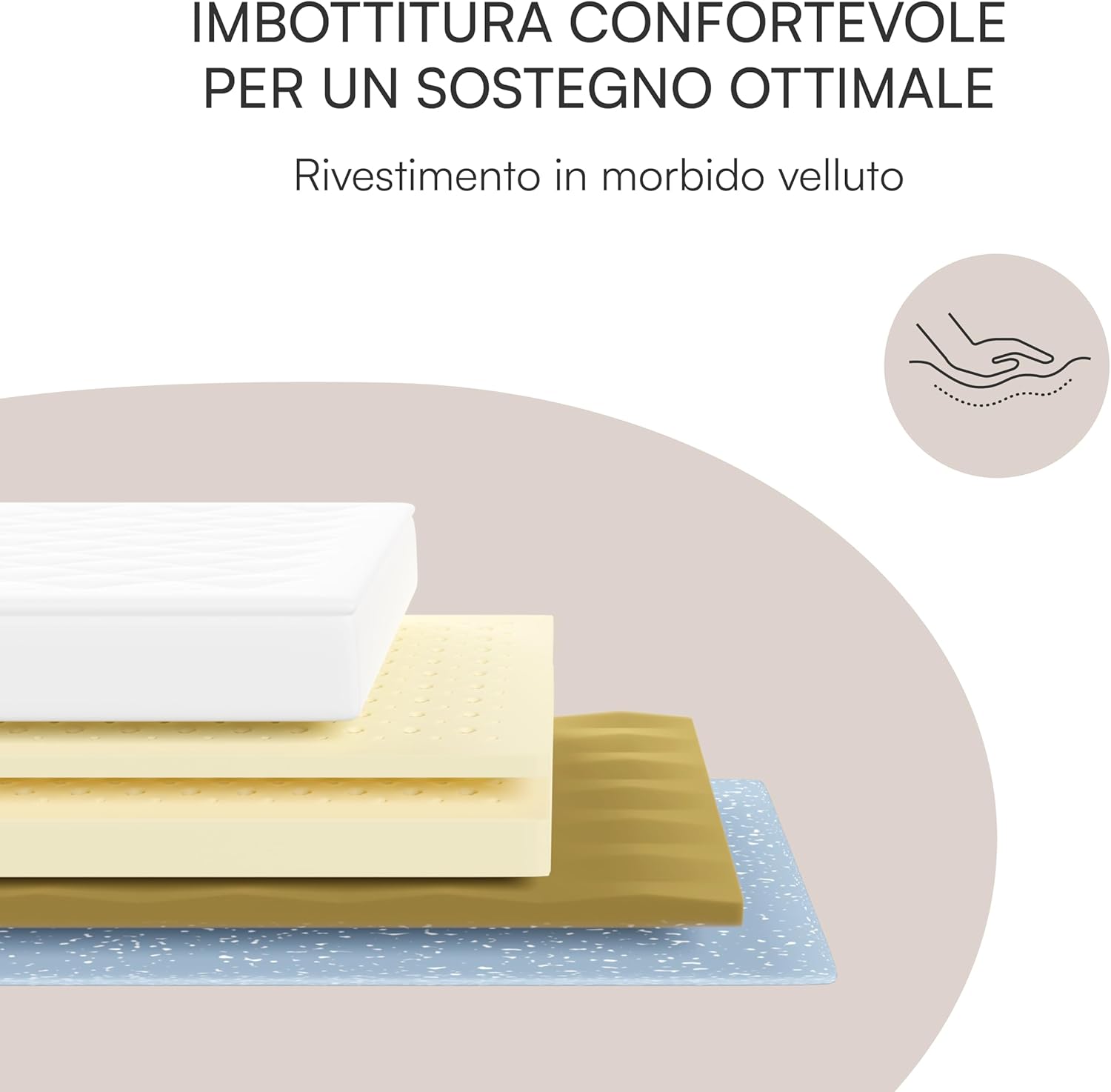 Thumbnail 5 de Baroni Home Cabecero de Cama Imbottito in Velluto Grigio con Struttura in MDF – 152x55 cm
