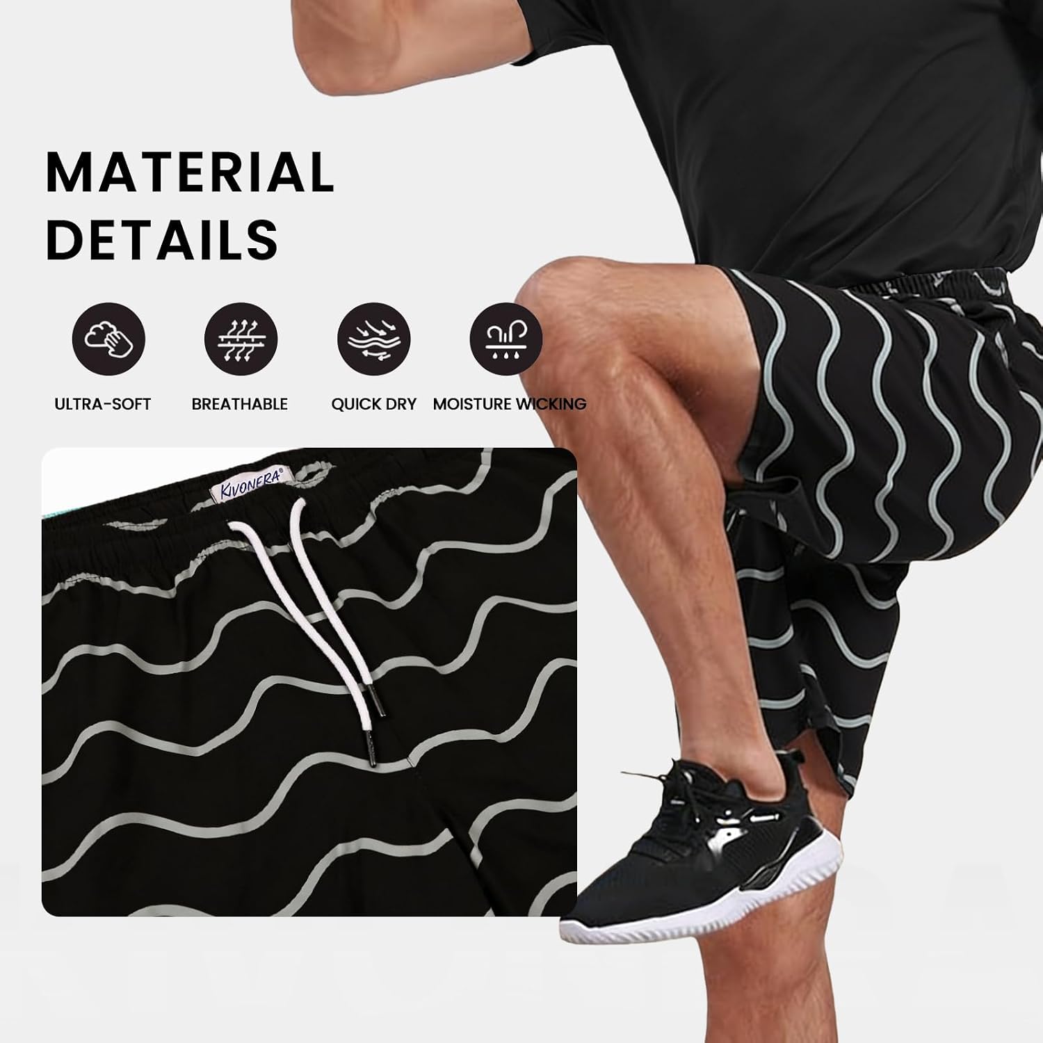 Thumbnail 4 de KIVONERA 5" Men's Swim Shorts & Trunks with Compression Liner and Zip Pockets