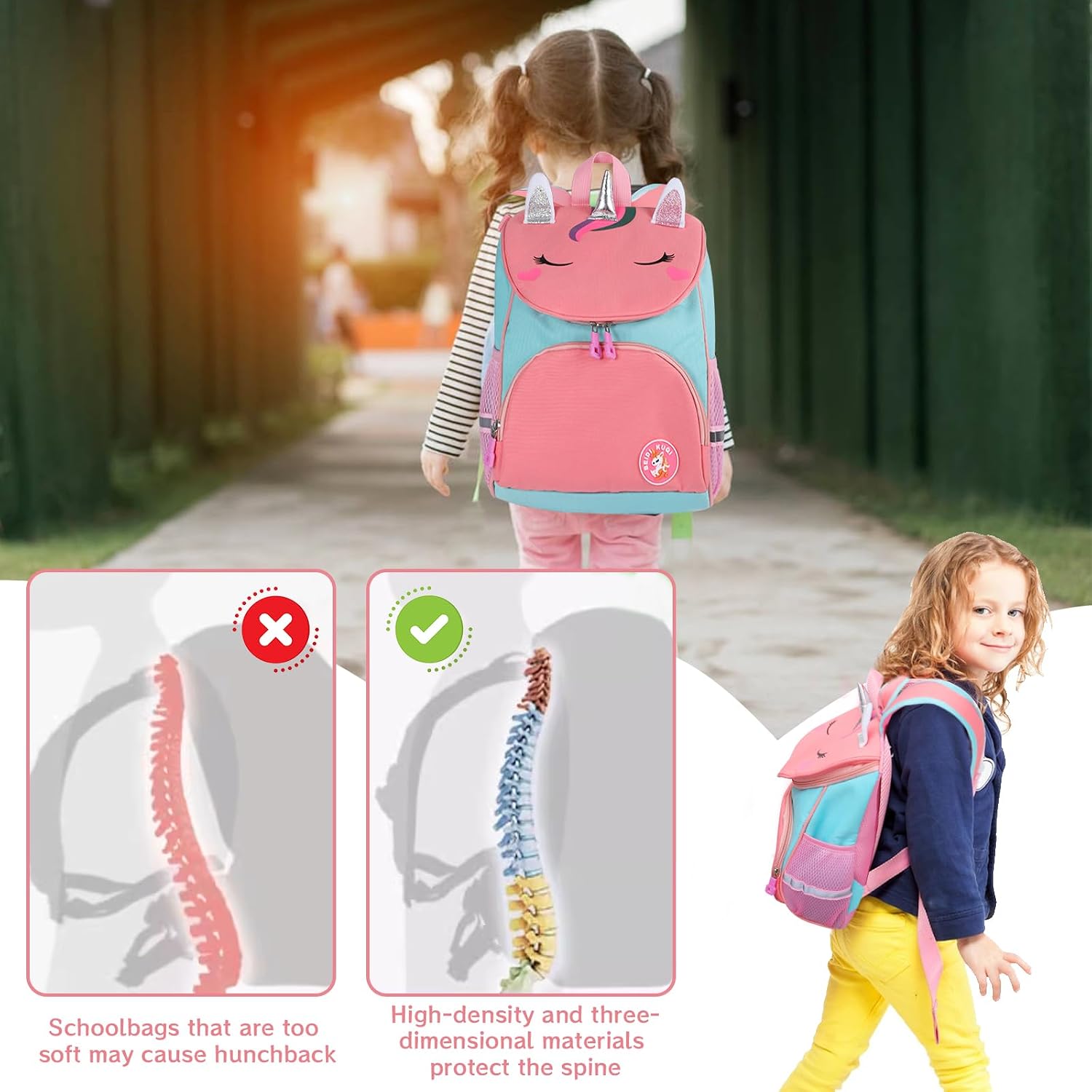 Thumbnail 6 de Yafe Kids backpack for girls, 3 to 6