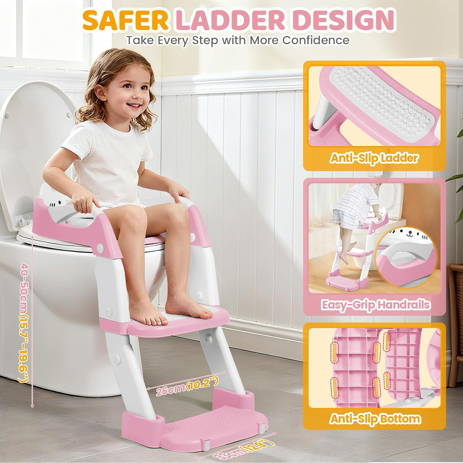 Detalle 2 de Orzbow Réducteur toilette enfant 42–46 cm 🚽