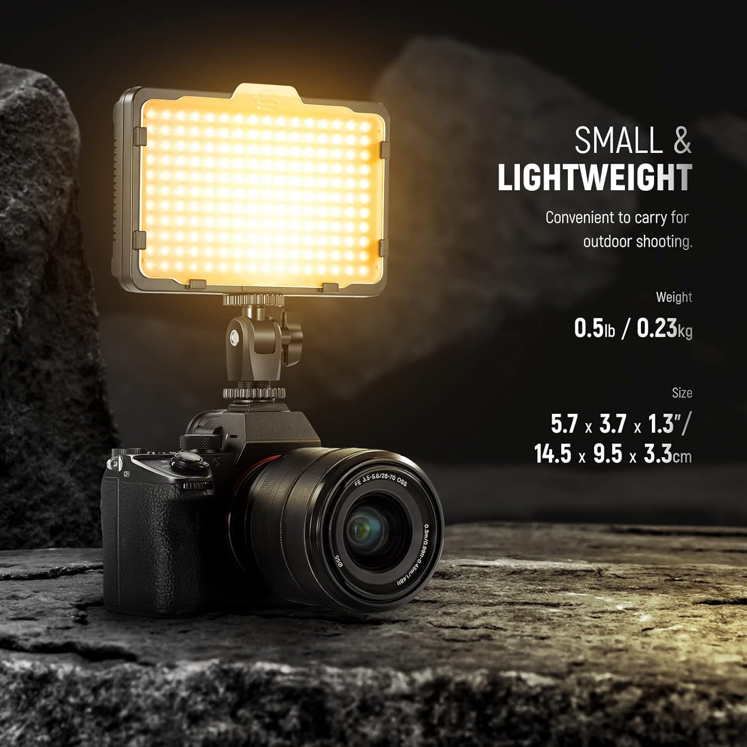 Thumbnail 1 de Neewer 176 LED 5600K Ultra Bright Dimmable On-Camera Video Light (1/4-inch thread mount)