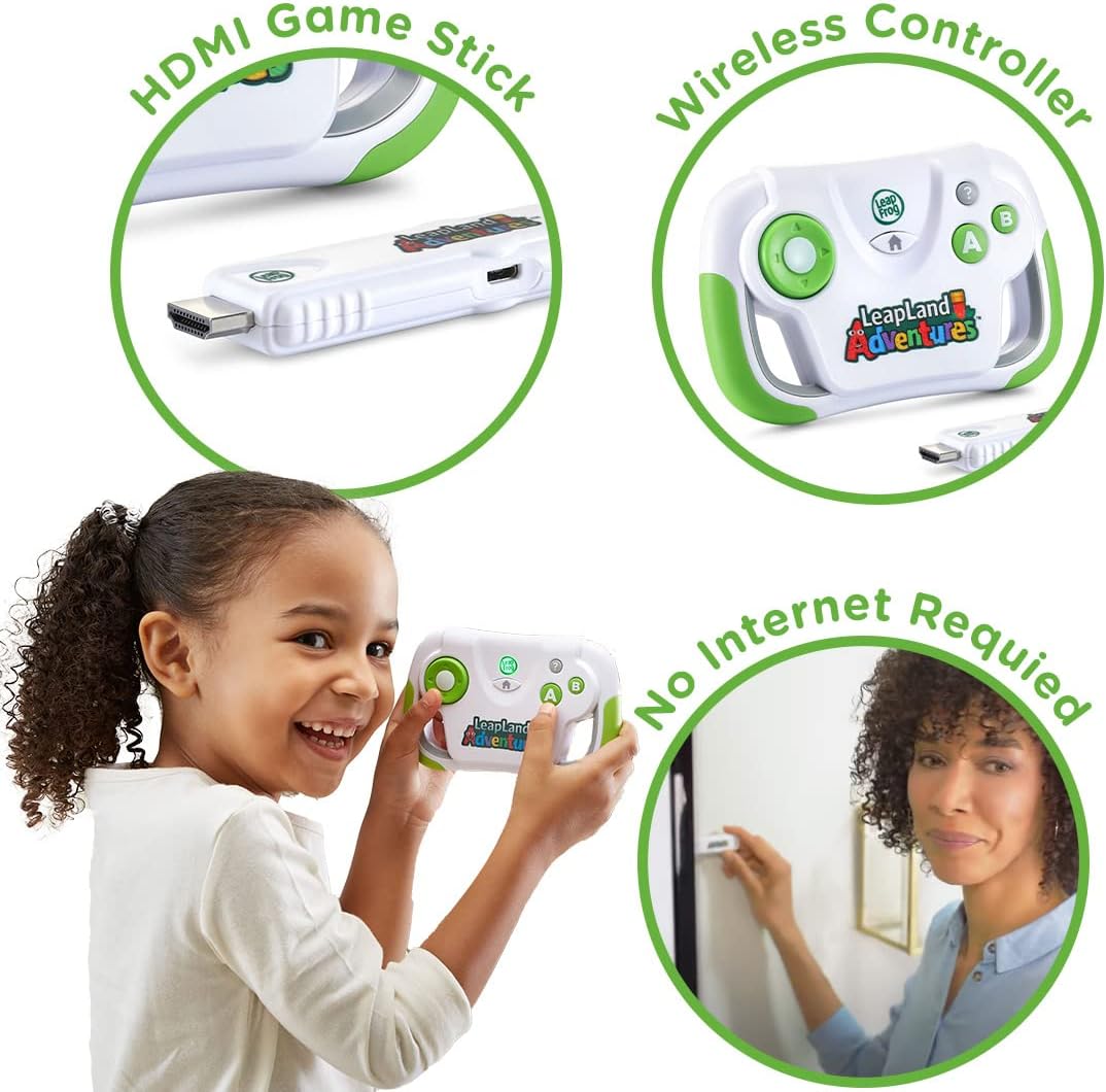 Detalle 2 de LeapFrog LeapLand Adventures kids game console with 150+ learning activities (3 years+)