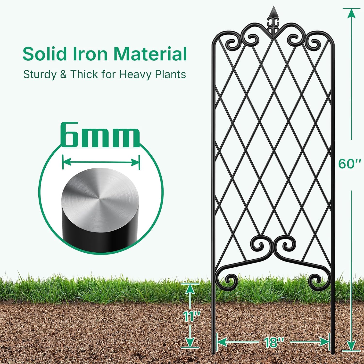 Detalle 2 de Amagabeli Garden Trellis, 60 x 18 Inches