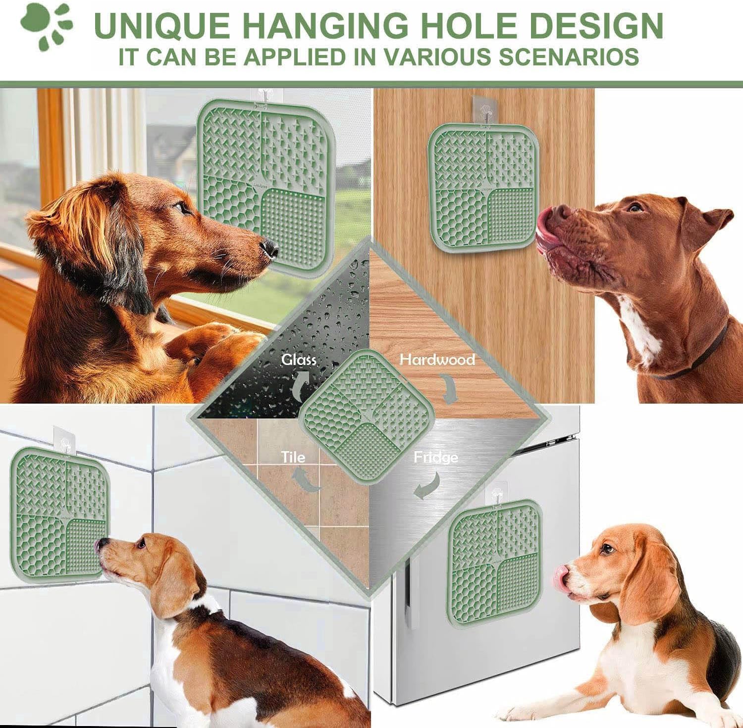 Detalle de Tapis à lécher Zonopy pour chiens et chats avec ventouses – alimentation lente et distraction efficace