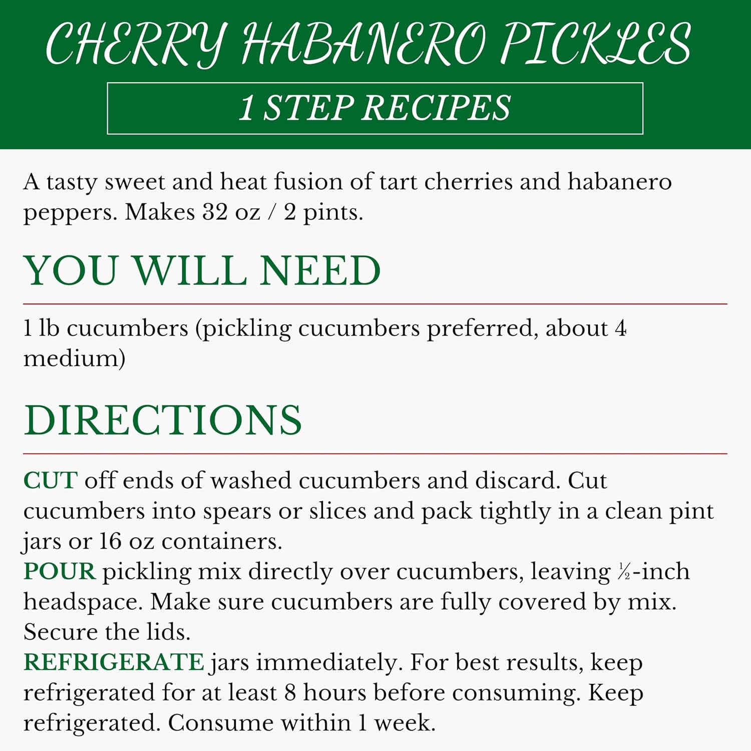 Detalle 2 de Mrs. Wages 1 Step Pickle Cherry Habanero Mix, 6 x 16 fl oz Bottles