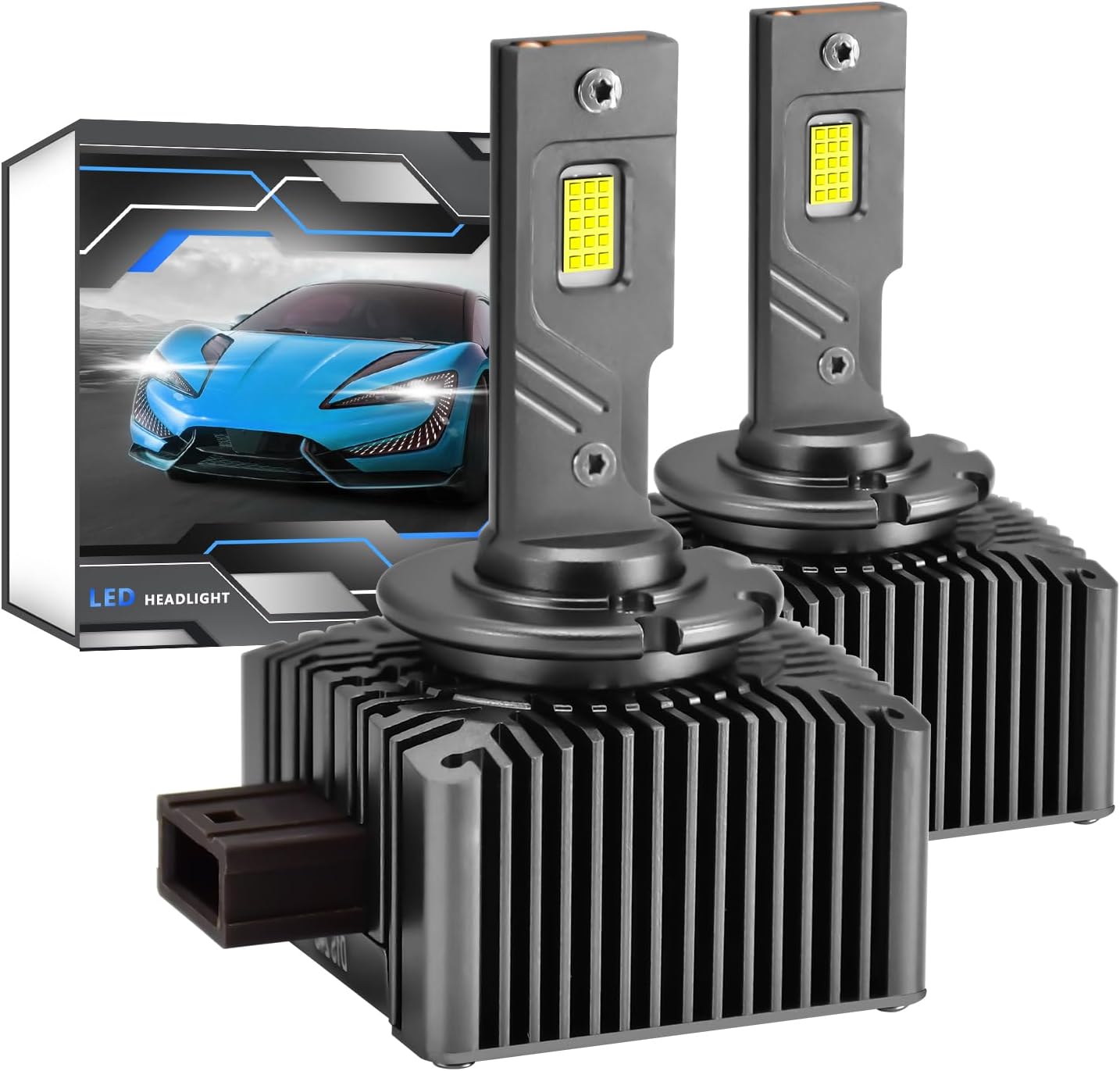 Imagen de Kairiyard Ampoule LED D1S 30000LM – Lot de 2, Plug & Play CANBUS et D1S Xenon équivalent en OfertitasTOP