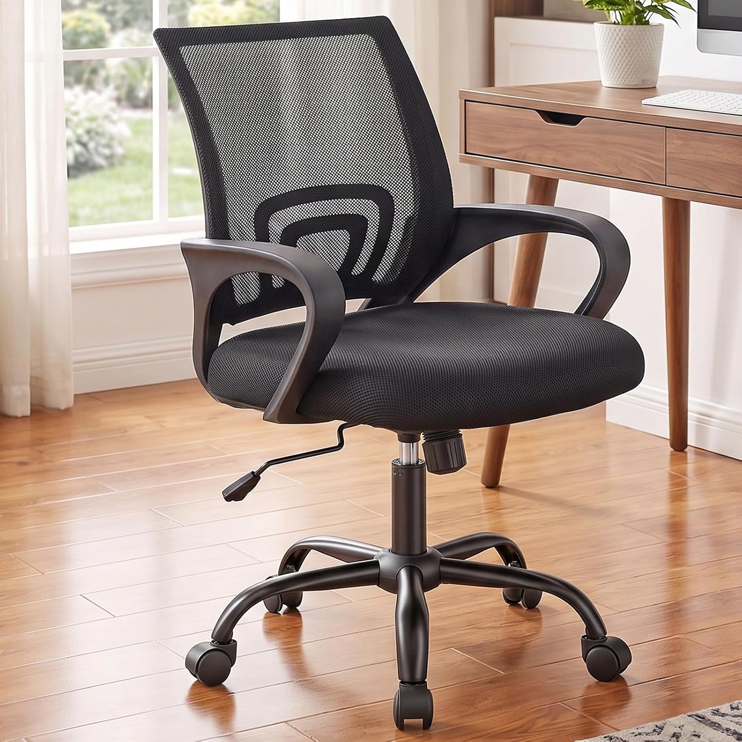 Detalle de DUMOS 1411-H3-KA-22 Ergonomic Office Chair, Mesh Back, Lumbar Support