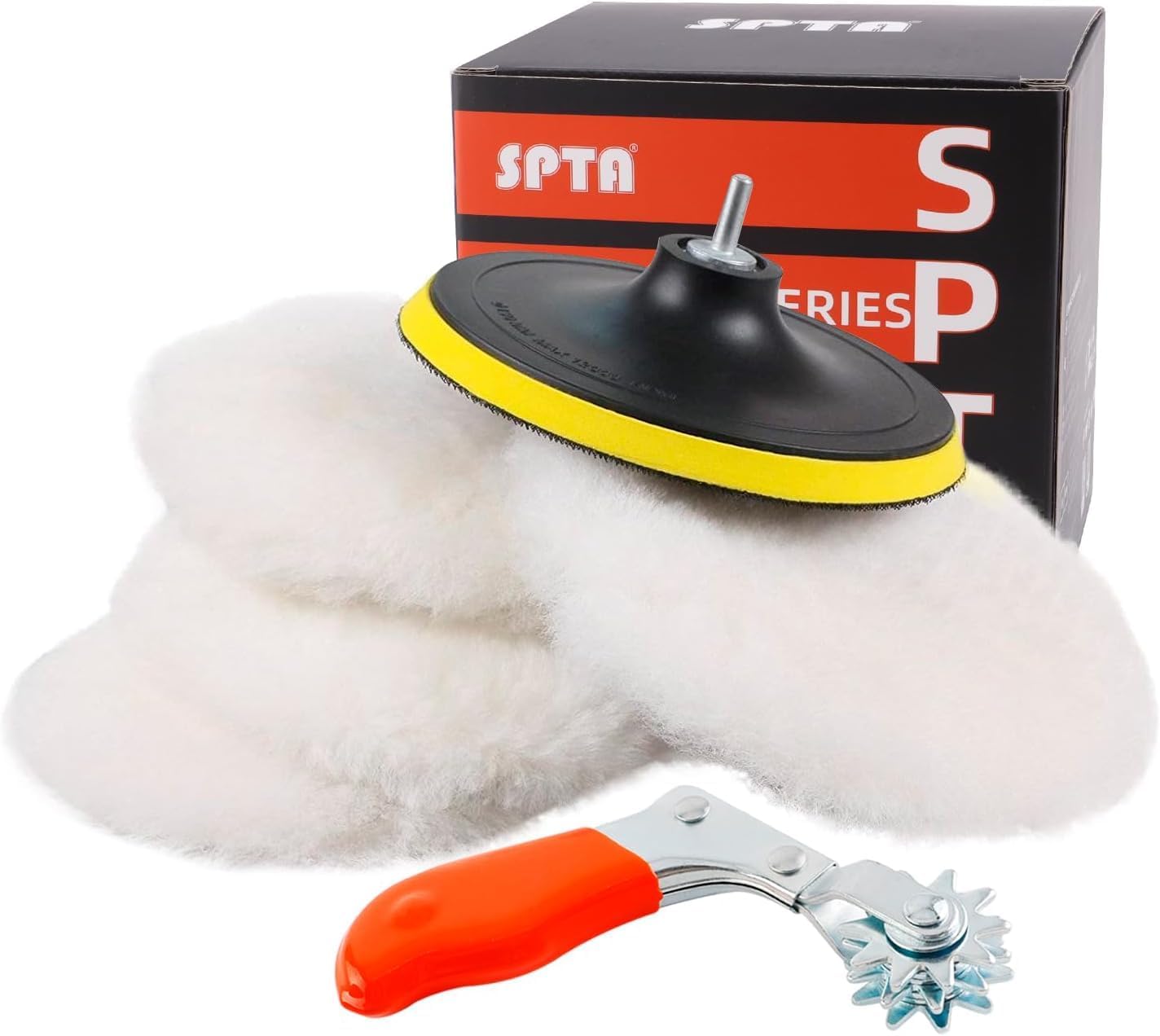 Detalle de SPTA Wool Polishing Pad Kit, 6-Inch