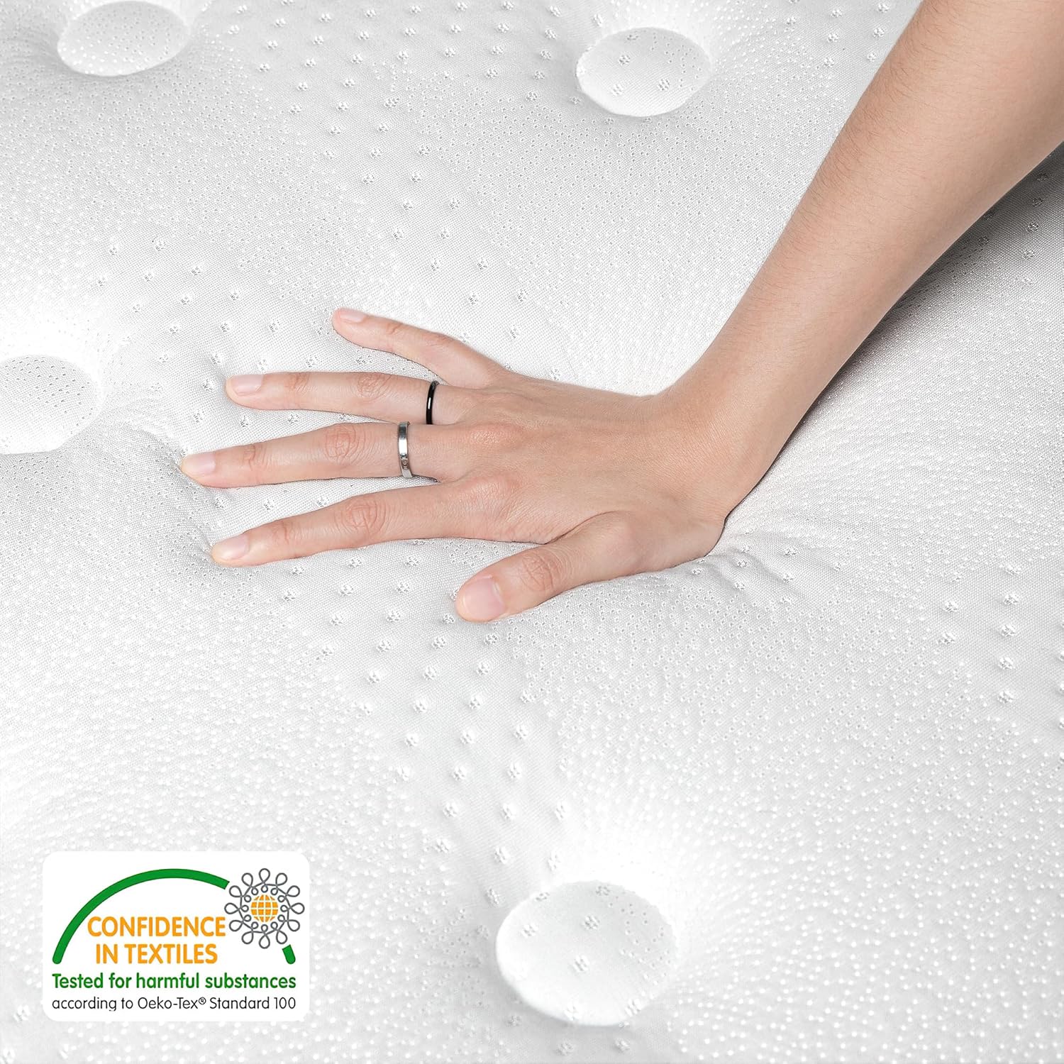 Thumbnail 3 de TeQsli Double Mattress 135x190x27cm – 9‑Zone Hybrid Memory Foam Mattress