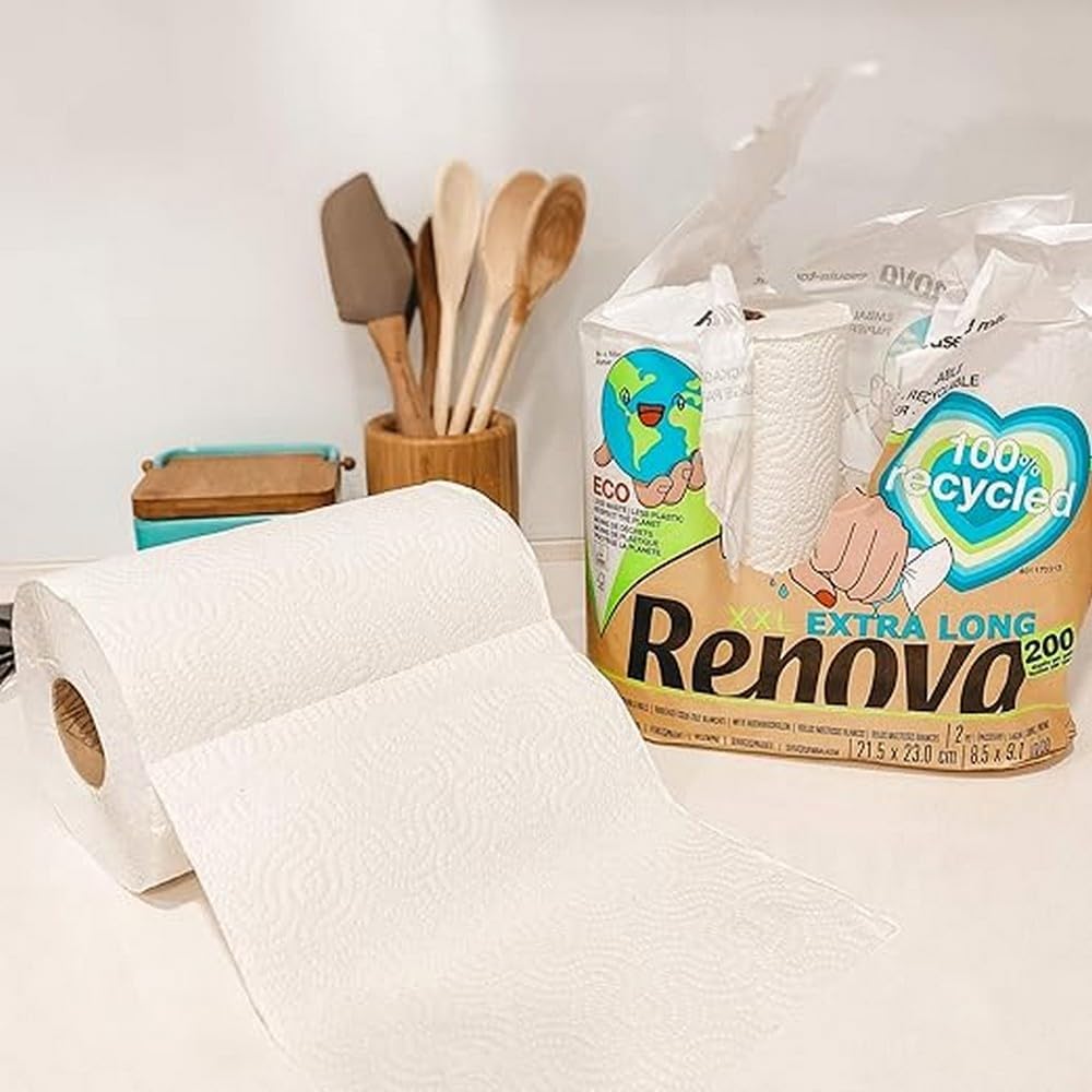 Detalle 2 de Renova Rollos de Cocina Recycled ♻️, 2 Rollos Ecológicos