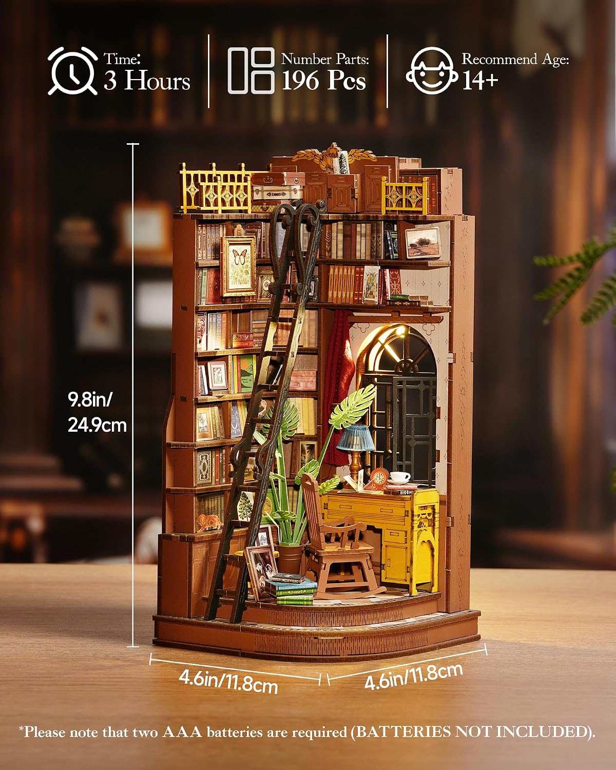 Thumbnail 3 de ROBOTIME Book Nook 196 pièces 🧩