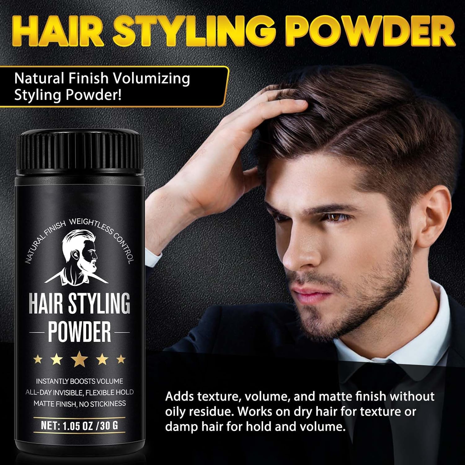 Thumbnail 1 de Volumen Puder Haare 30 g – Haarpuder für Männer mit starkem Halt & mattem Effekt (24-Stunden Halt, fettfrei)
