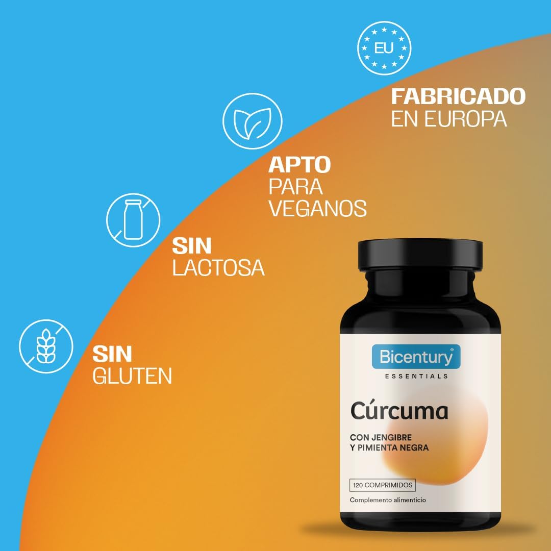 Thumbnail 4 de Bicentury Cúrcuma con Jengibre y Pimienta Negra 🌿 120 Cápsulas