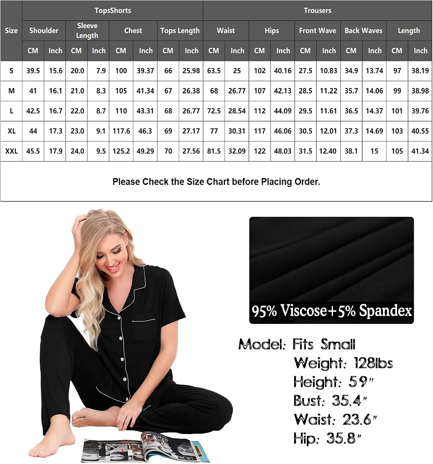 Detalle 1 de SWOMOG Women Pajama Set 2-Piece 🌙