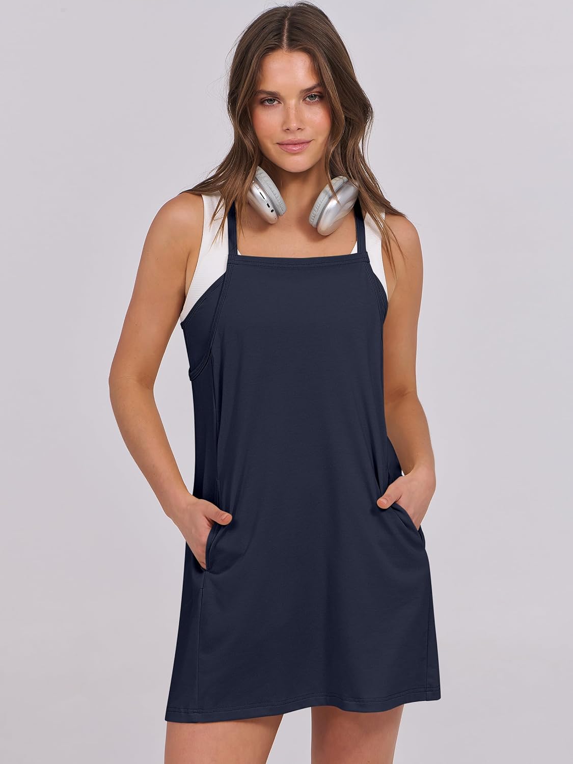 Thumbnail 6 de ANRABESS Women’s Summer Dress Romper with Built-In Shorts (Beach & Travel)