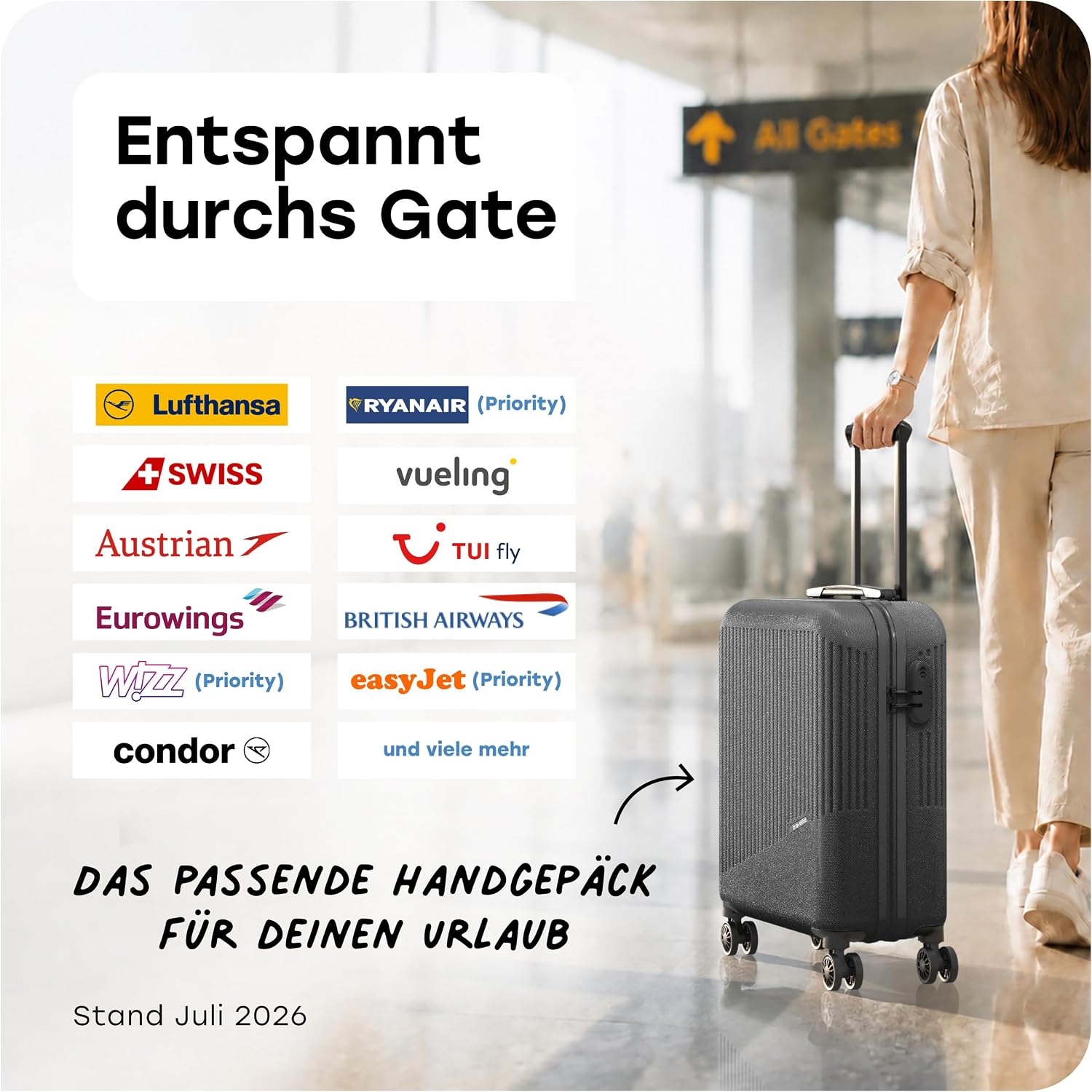 Thumbnail 3 de travelite BALI Handgepäck Trolley klein (55 x 39 x 20 cm) mit Hartschale, 4 Doppelrollen & Zahlenschloss