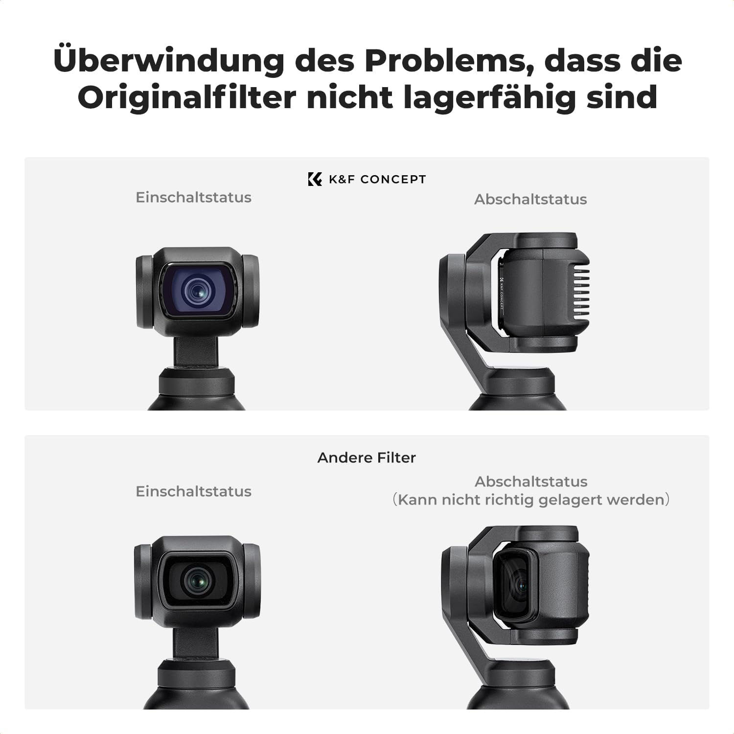 Thumbnail 6 de K&F CONCEPT magnetisches Clear-Natural Night Filter: Lichtverschmutzungsreduzierung für DJI Osmo Pocket 4/3