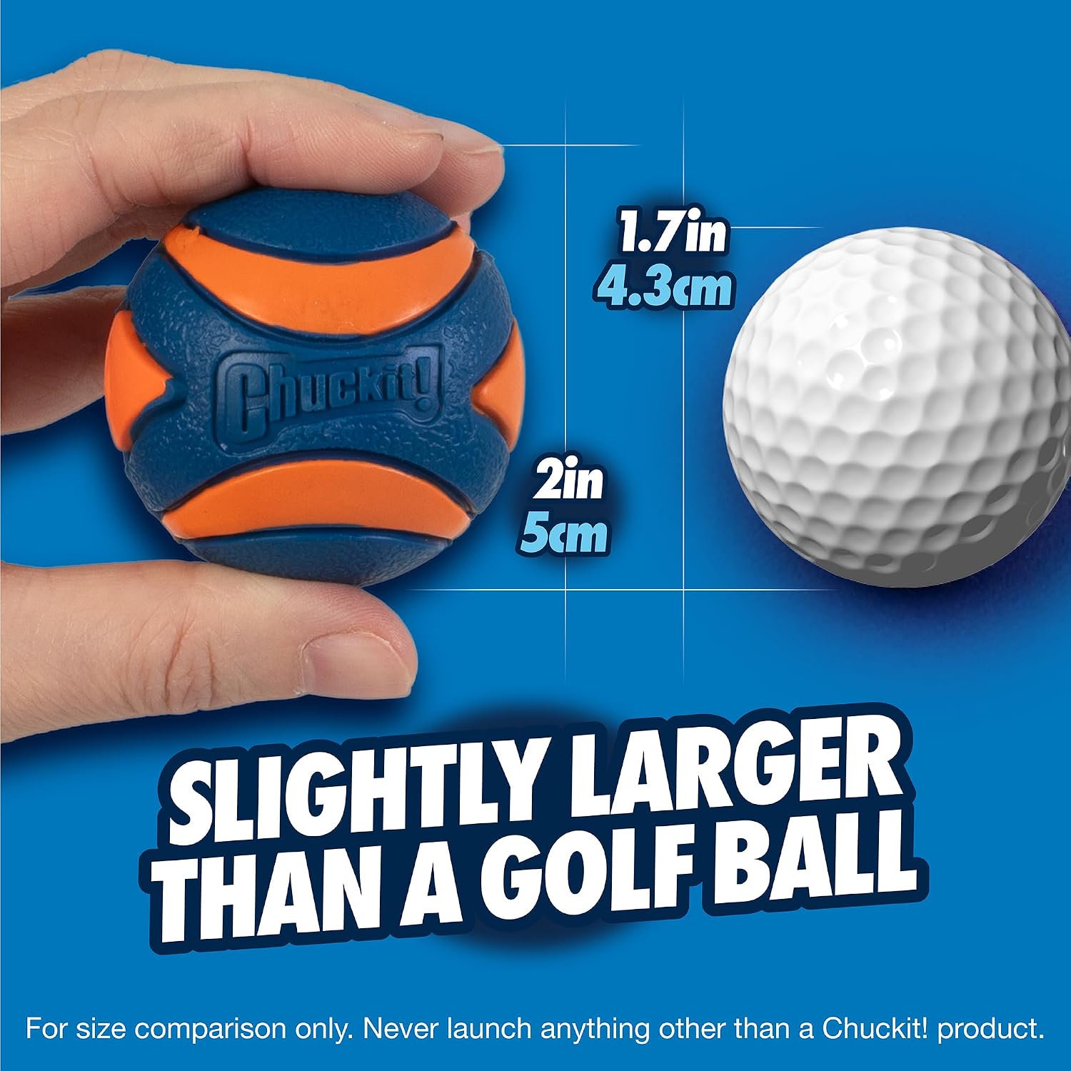 Detalle de Chuckit! Ultra Squeaker Ball (Small, 4.8 cm) – Pack of 2