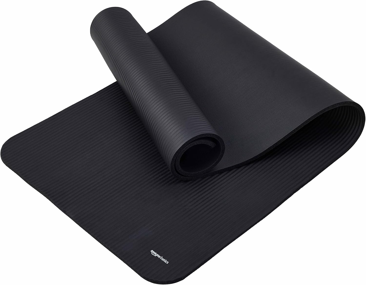 Detalle de Amazon Basics tappetino da yoga extra spesso 183 x 61 cm, antiscivolo, nero
