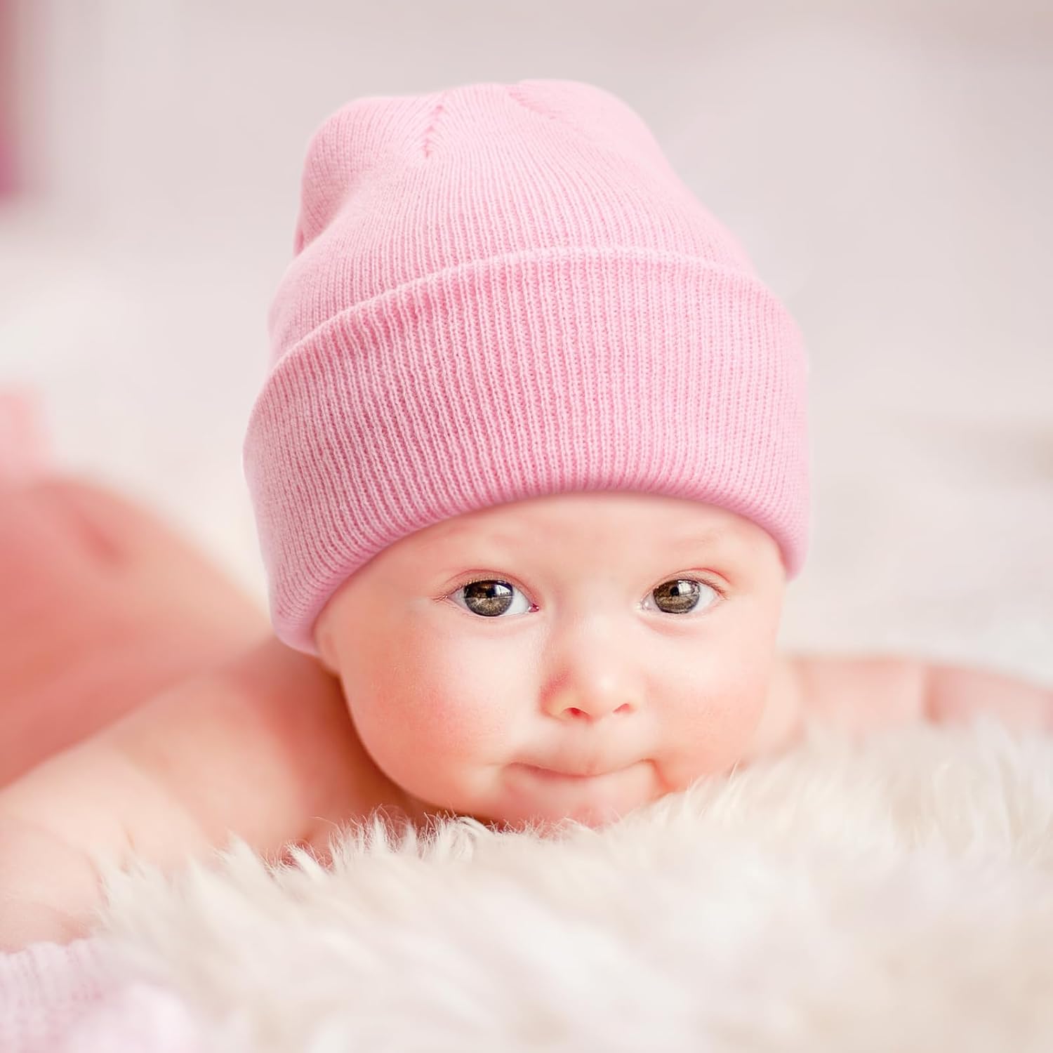 Thumbnail 2 de DRESHOW Toddler Beanie Kids Winter Hat (double-layer knit, soft polyester) for ages 3 months–6 years