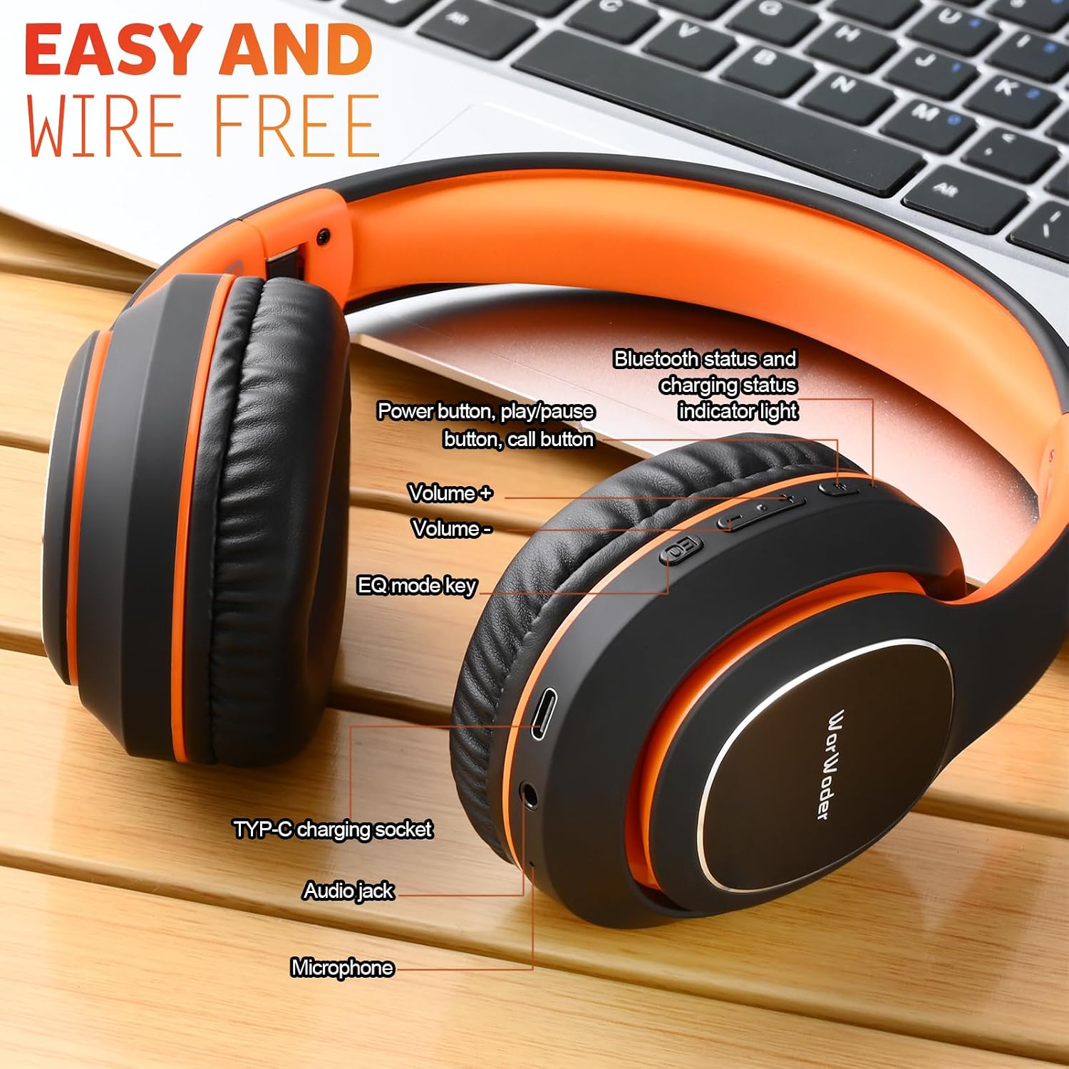 Thumbnail 6 de WorWoder W-915 wireless headphones, 80 hours