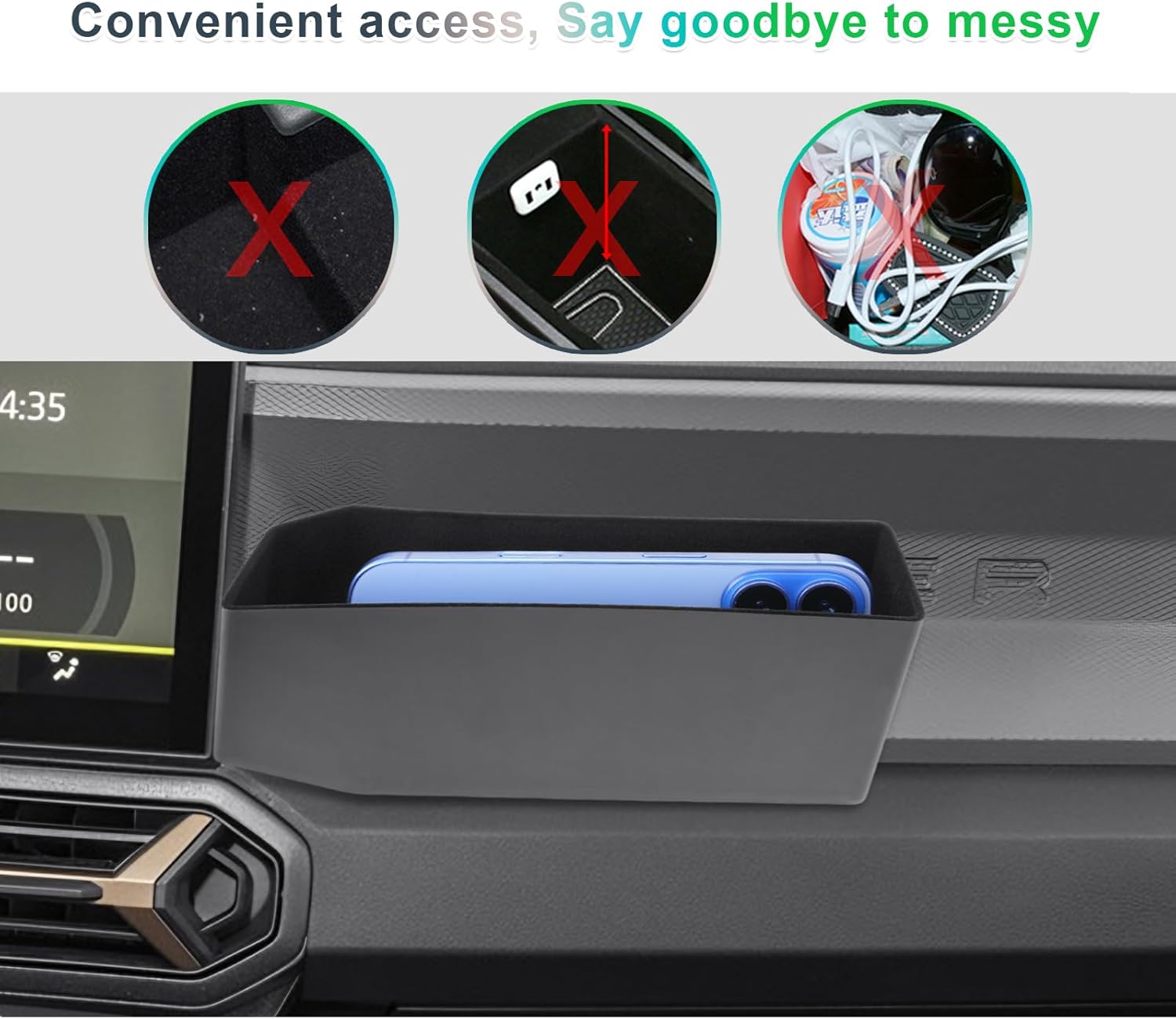 Thumbnail 5 de GAFAT Mittelkonsole Organizer für Beifahrerseite – kompatibel mit Dacia Duster 3 und Dacia Bigster (2024–2027)